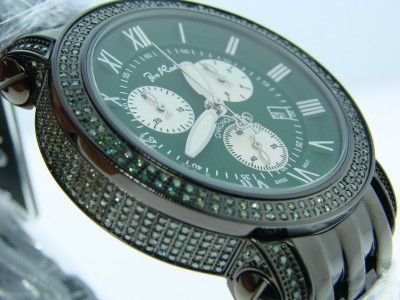 JOE RODEO/JOJO/AQUA MASTER GREEN DIAMOND WATCH 3.50 CT  