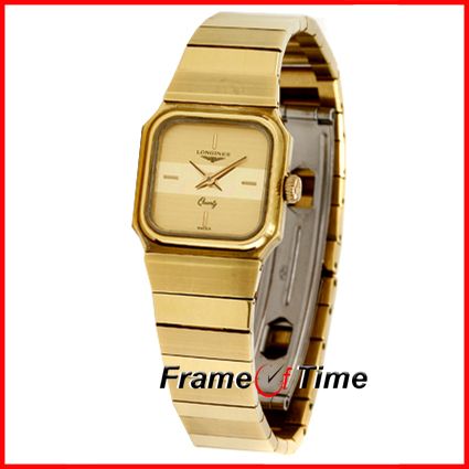 Longines Ladies Vintage Gold Square Face Dress Watch  