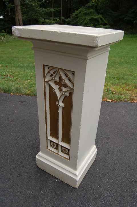 Nice older Statue Pedestal + Church Pedestal +chalice  