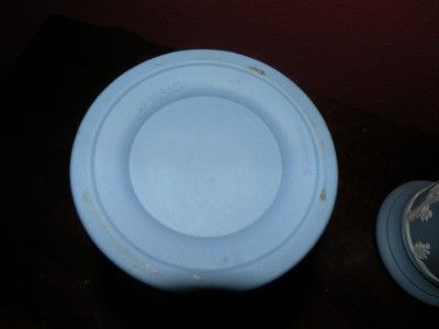 VINTAGE WEDGWOOD LIGHT BLUE JASPER WARE VASES