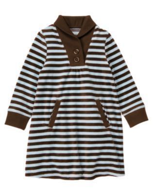 GYMBOREE GIRLS BEST FRIEND STRIPE VELOUR DRESS 4 5 6 8  