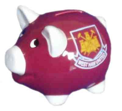 West Ham Utd Official Football Piggy Bank Money Box C  
