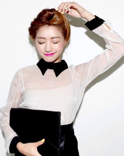   Enchanting Lady Retro Shirt Blouse Transparent Preppy Style Vogue