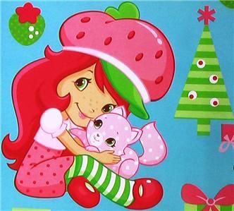 NEW* CHRISTMAS STRAWBERRY SHORTCAKE gift wrap paper 18 sheets  