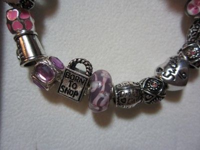   PANDORA Bracelet with 925 Beads & Charms   Sweet 16 Sixteen Birthday