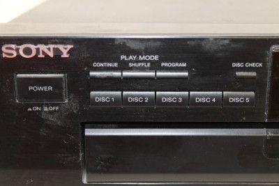 Sony CDP C365 5 Disc Compact Disc CD Changer Player 875195001718 