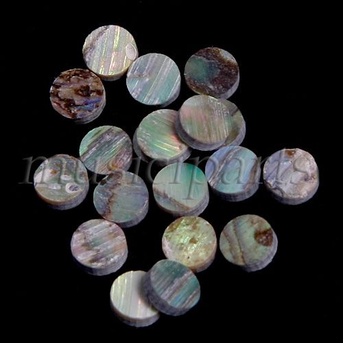 guitar parts Green Abalone Inlay Material 30 pieces Dots 6mm Green 