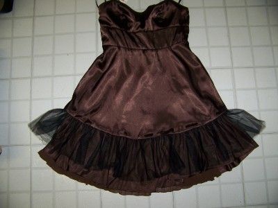   14 BROWN HALTER COCKTAIL ACCORDIAN PLEATS DRESS 10 12 14 NWT  