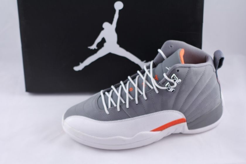 Nike Air Jordan Retro 12 XII Cool Grey/Team Orange White 2012 DS 