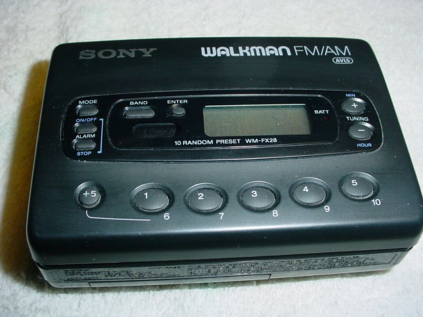 SONY WALKMAN AM FM CASSETTE RADIO WM FX28  