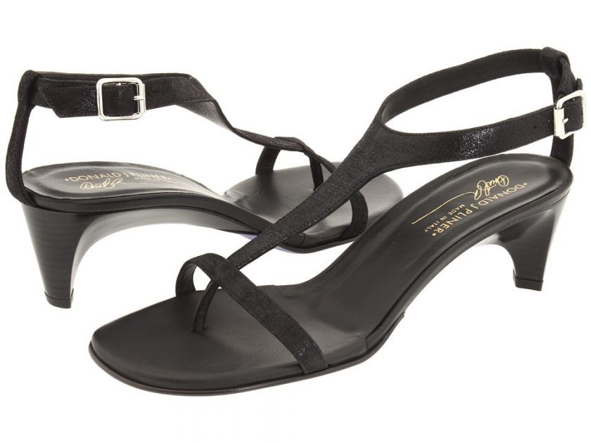 DONALD PLINER VENNA WOMENS BLACK ANKLE STRAP SANDALS 7  