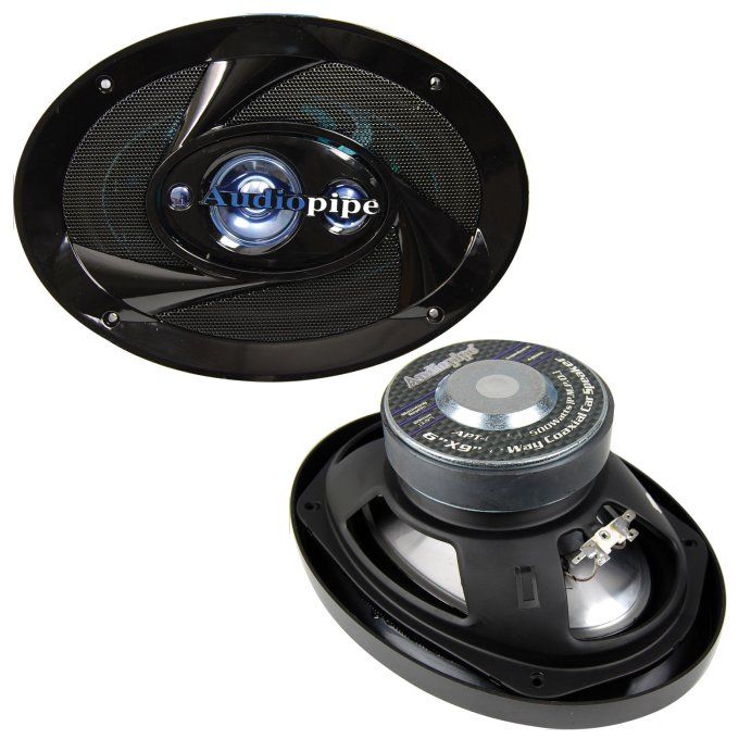 PAIR NEW AUDIOPIPE 3 WAY 500W 6x9 Car Audio Speakers  