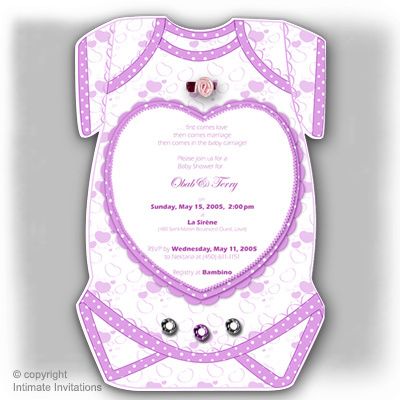 12 Heart Onesie Boy Girl BABY SHOWER INVITATIONs PRP  