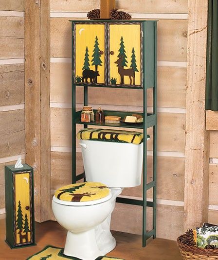   appeal with this Lodge Cabin Over The Toilet Bathroom Storage