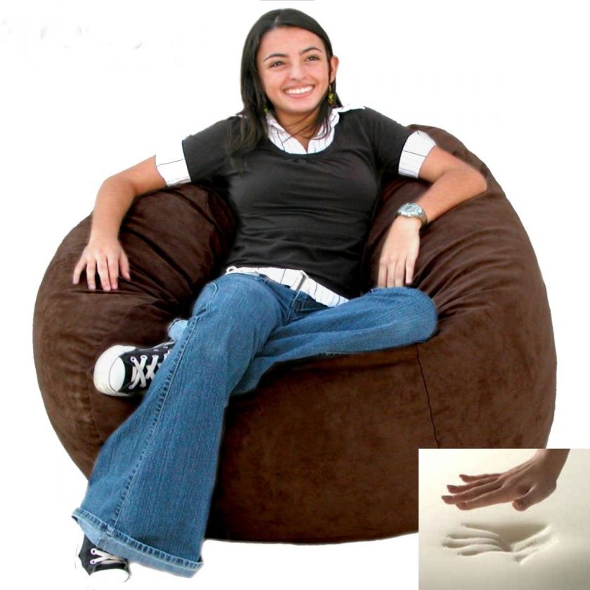 Bean Bag Chair Gamer sack Micro Suede By Cozy Sac XL Memory Foam 