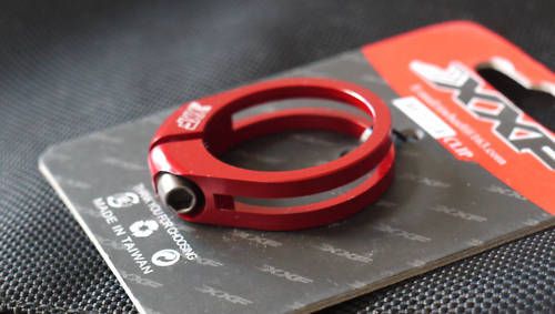 CNC Seatpost SEAT Clamp Titanium Ti bolt 34.9mm RED  