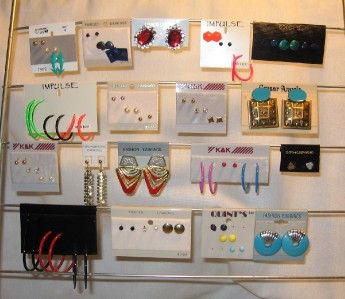 Large Lot Pierced Earrings Dangle, Hoop, Stud New  