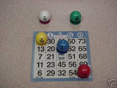 SET OF 5 MINI BINGO BALL WAITERS  