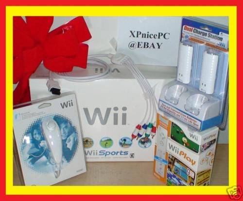 NINTENDO Wii CONSOLE SYSTEM 2 PLAYERS 2CHARGE HD BUNDLE 0045496880255 