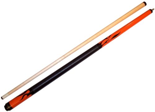 Blizzard Pool Cue Stick Orange w/ Black Flames   NEW  