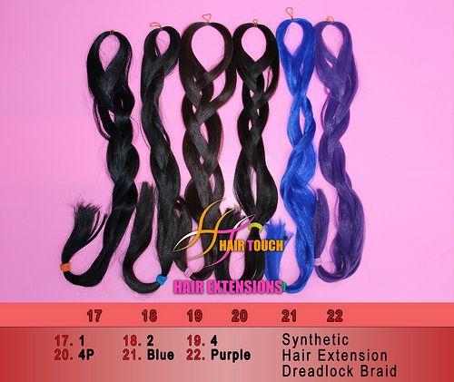 Synthetic Hair Dreadlock Heat Resistant Braid 22colours  