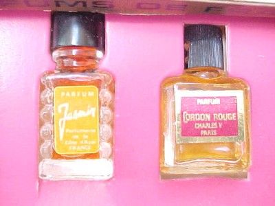 Rare 1950s Paris PERFUME Set Malica Loliette Alma impudent Parfums de 