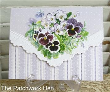 Carol Wilson Pansy Vignette Blank Note Card Set 10ct 095372723558 