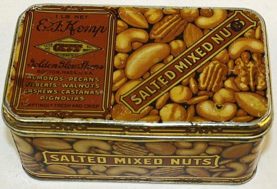 1926 E.F. Kemp Salted Mixed Nuts Tin  