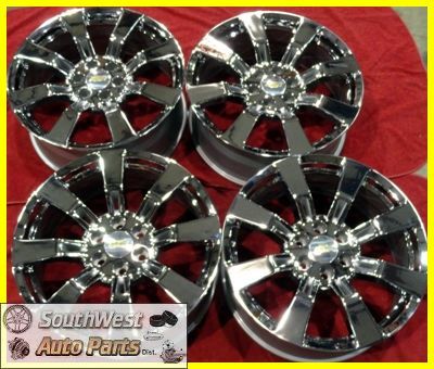 22 09 10 11 SILVERADO TAHOE CHROME TAKE OFF WHEELS FACTORY OEM RIMS 