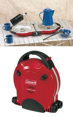 COLEMAN INSTASTART FOLD N & GO DOUBLE 2 BURNER STOVE CAMPING PORTABLE 