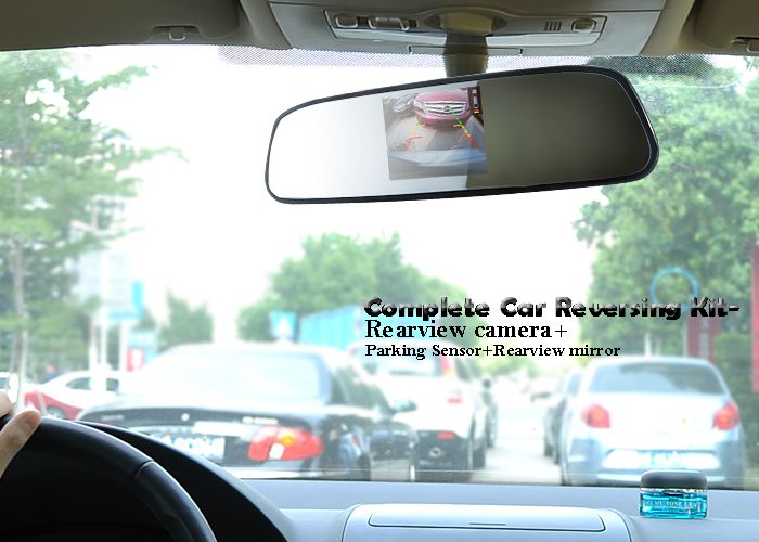 Complete Car Reversing Kit   Rearview Camera + Parking Sensor 