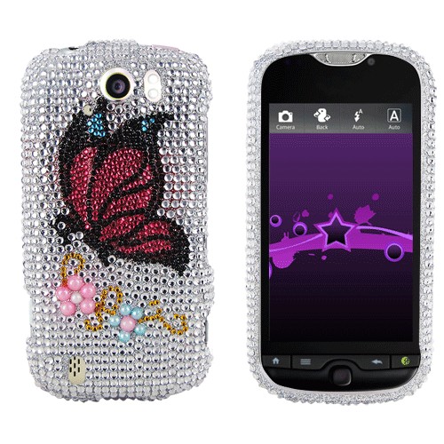 Monarch Butterfly Crystal Full Stones Case Cover For HTC myTouch 4G 