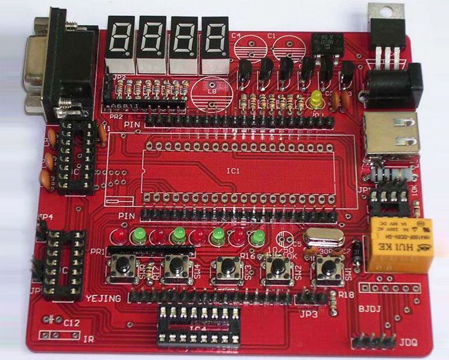 Economic 51 MCU development board 8051 study kit on board ISP dev 