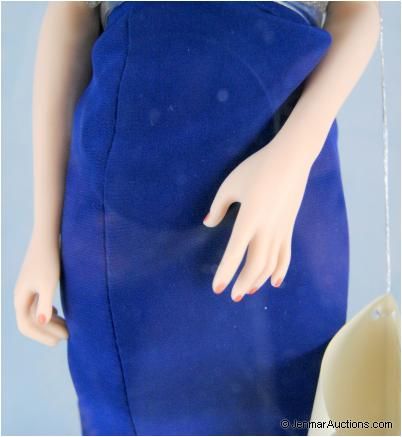 Princess Diana Porcelain Doll Franklin Mint  Blue Gown  