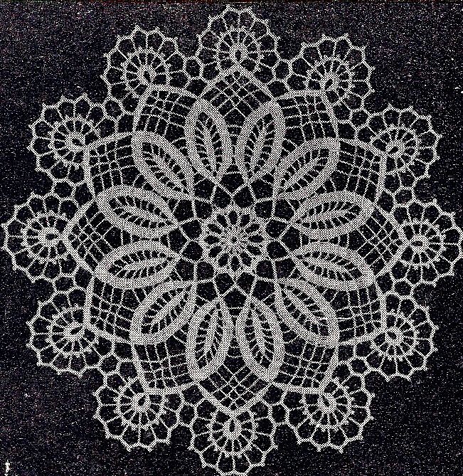 Vintage Crochet Pattern Easter Doily Centerpiece Mat  