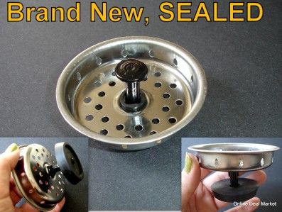 KITCHEN SINK STOPPER Strainer Drain STAINLESS STEEL NEW  