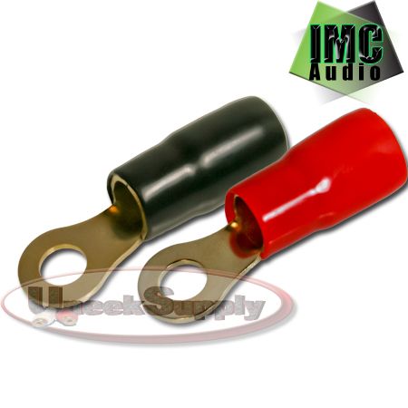   Wire Cable Ring Terminal Connectors Red and Black Boots Electrical