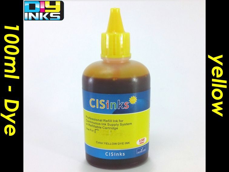 YELLOW Refill INK For Epson NX127 NX130 NX230 Workforce 323 325 CIS 