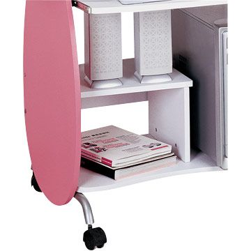 DELUXE ERGONOMIC GIRLS ROOM PINK COMPUTER DESK $230  