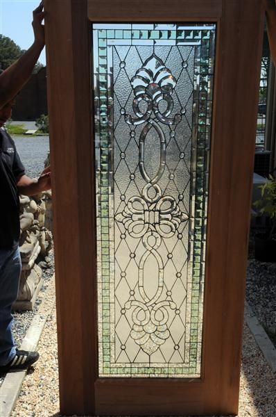 Leaded Glass Entry Door  