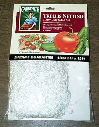 Trellis Garden Netting by Gardeneer 5x15 ft   White  