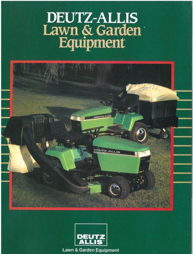 DEUTZ ALLIS TRACTOR LAWN & GARDEN EQUIPMENT BROCHURE   MOWER, DUMP 