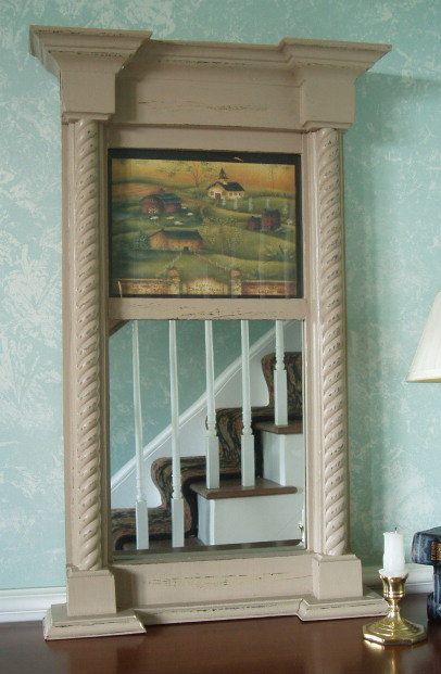 MIRROR & COUNTRY SCENE Wood NEW IN BOX Faith, Family  