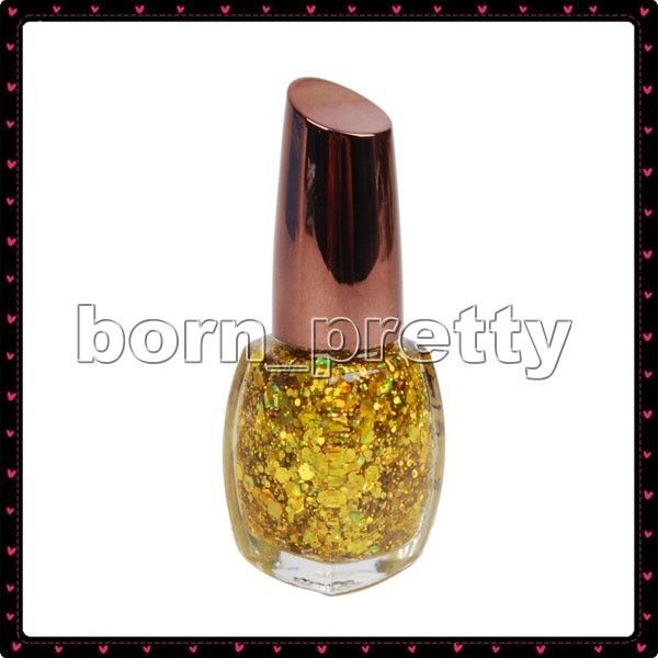 Glitter Gold Color Nail Polish Art Enamel Gel Paint  