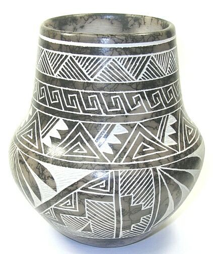 Horsehair Pottery Vase 6.5 Inch   27832  