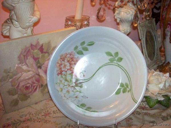 vintage centerpiece bowl~HYDRANGEAS~Austrian~Fruit bowl  