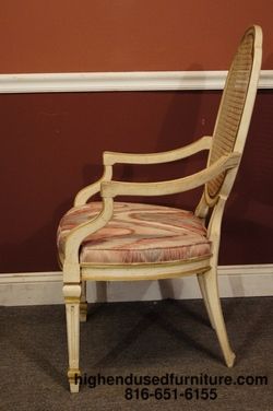 DREXEL HERITAGE French Louis XV Cane Back Dining Chairs  