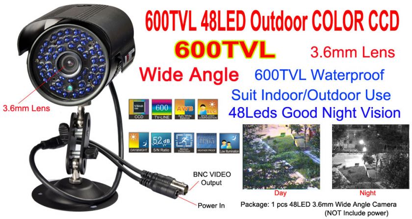   had sony ccd horizontal resolution 600 tvl pixels pal 752 h 582 v