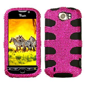 FISHBONE BLING Hybrid Snap Phone Cover Case for HTC myTouch 4G Slide 