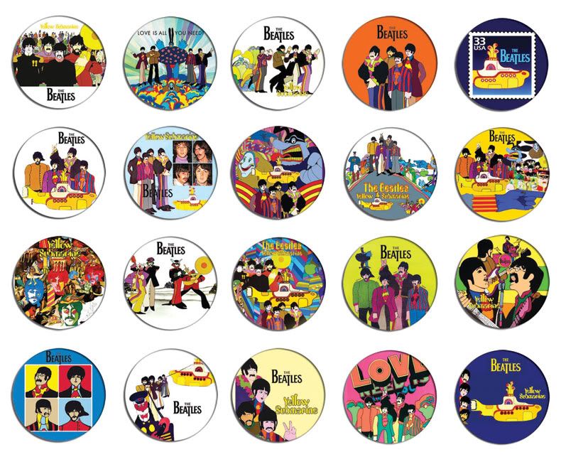 THE BEATLES yellow submarine pin button BADGE  